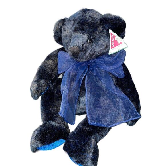 Dakin Applause Teddy Bear Plush Nursery Decor Shower Blue Ribbon Stuffed 16" - Picture 2 of 14
